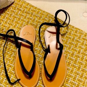 Brand new, J Crew ankle wrapped sandals